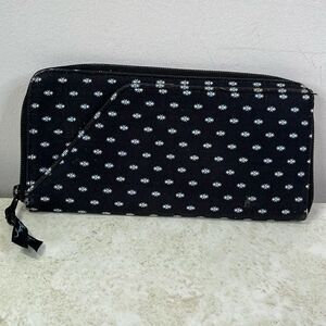 Vera Bradley Alpine Black Travel Wallet Organizer